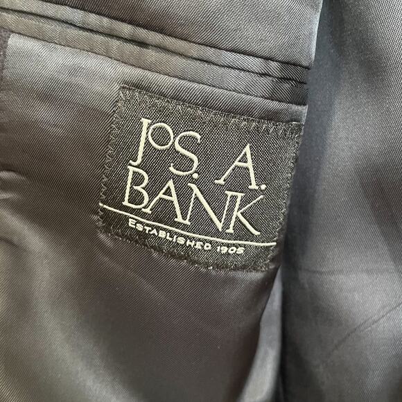 Jos A Bank Gordon Cashmere Mens Blazer Size 41R Black 2 Button Sport Coat Jacket - Picture 8 of 11